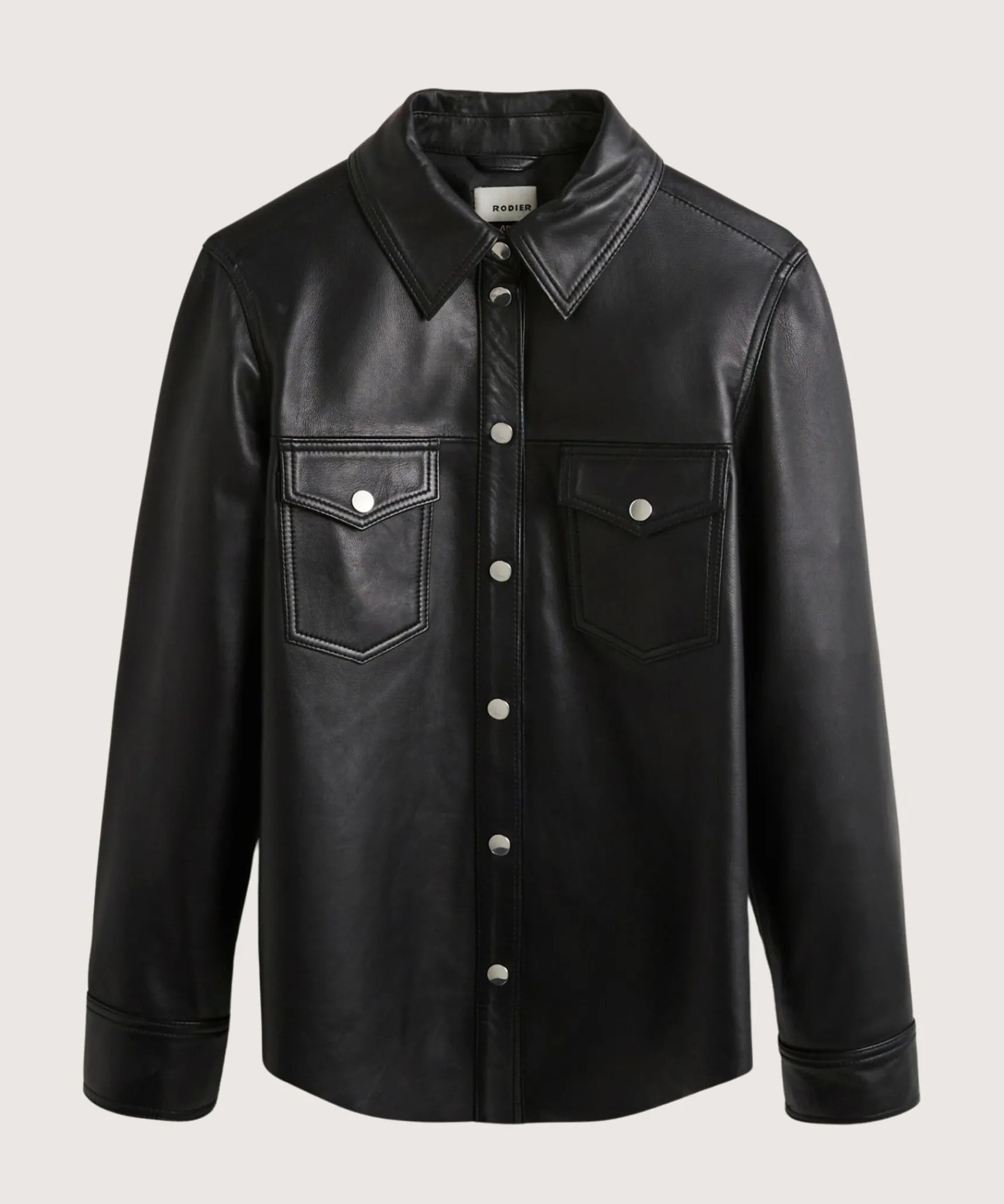 Best Rodier Chemise en cuir noire