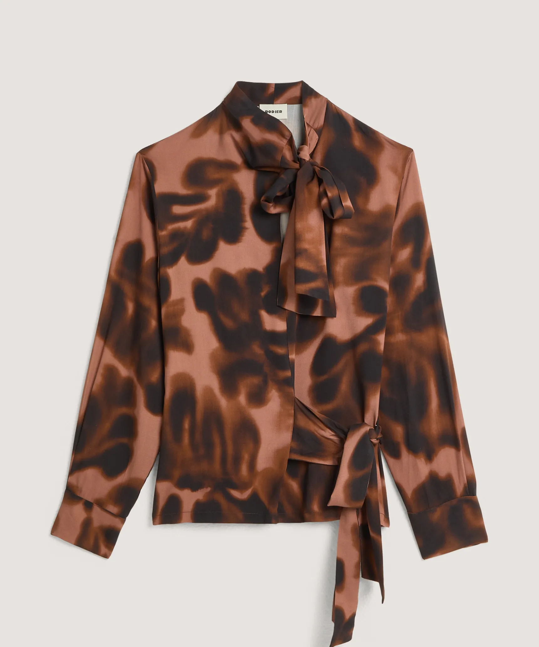Best Rodier Chemise lavallière imprimée marron