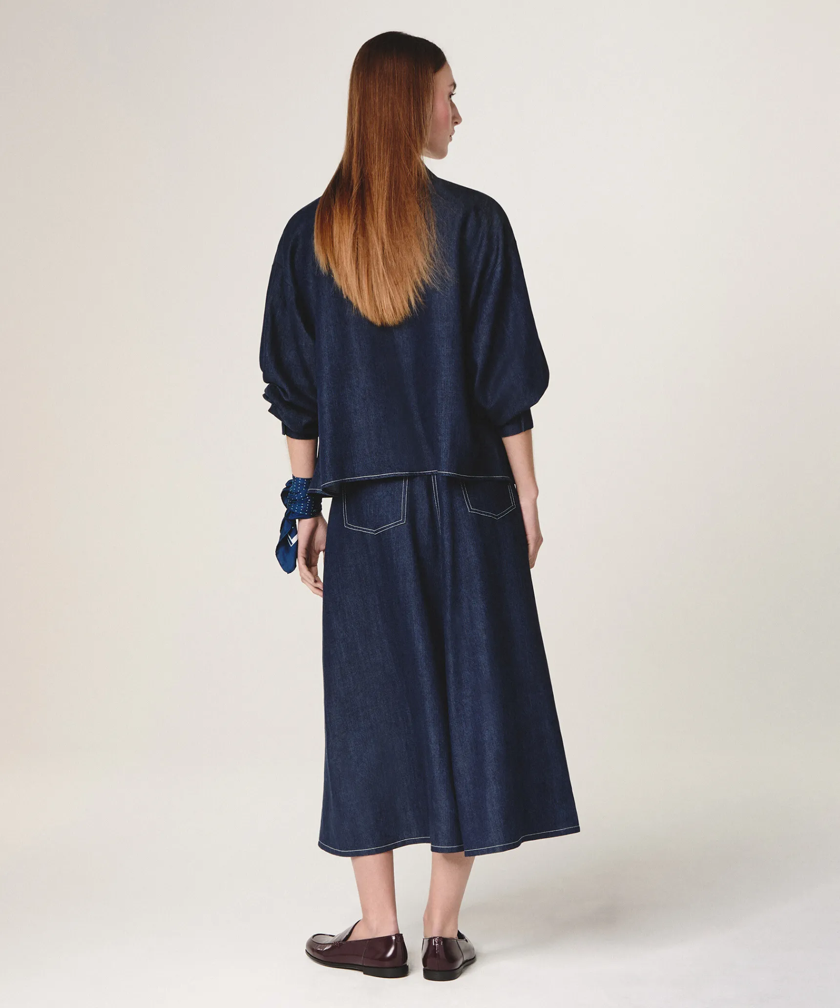Rodier Chemise oversize jean bleu denim