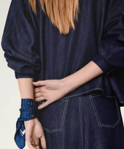 Rodier Chemise oversize jean bleu denim