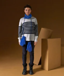 Clearance Rodier Col en cachemire bleu outremer