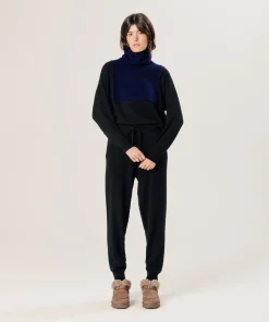 Hot Rodier Col en cachemire bleu marine