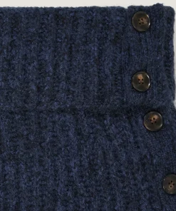 New Rodier Col en grosse maille bleu marine
