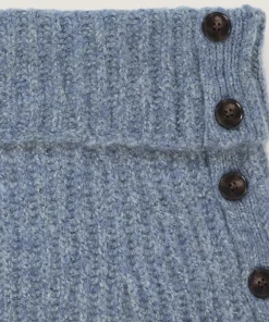 Hot Rodier Col en grosse maille bleu