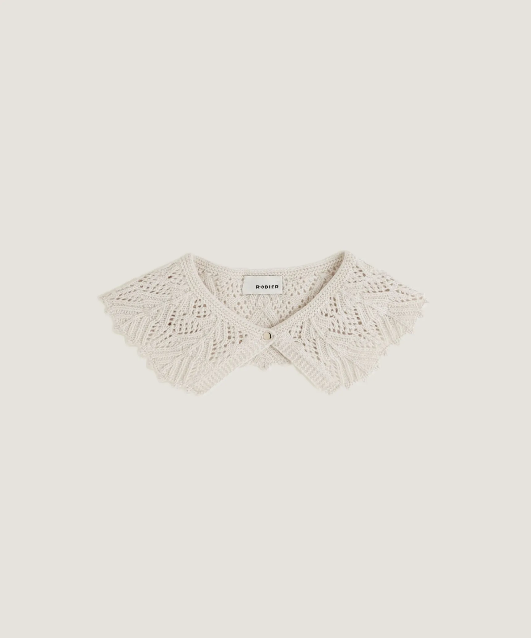 Hot Rodier Col en maille écru
