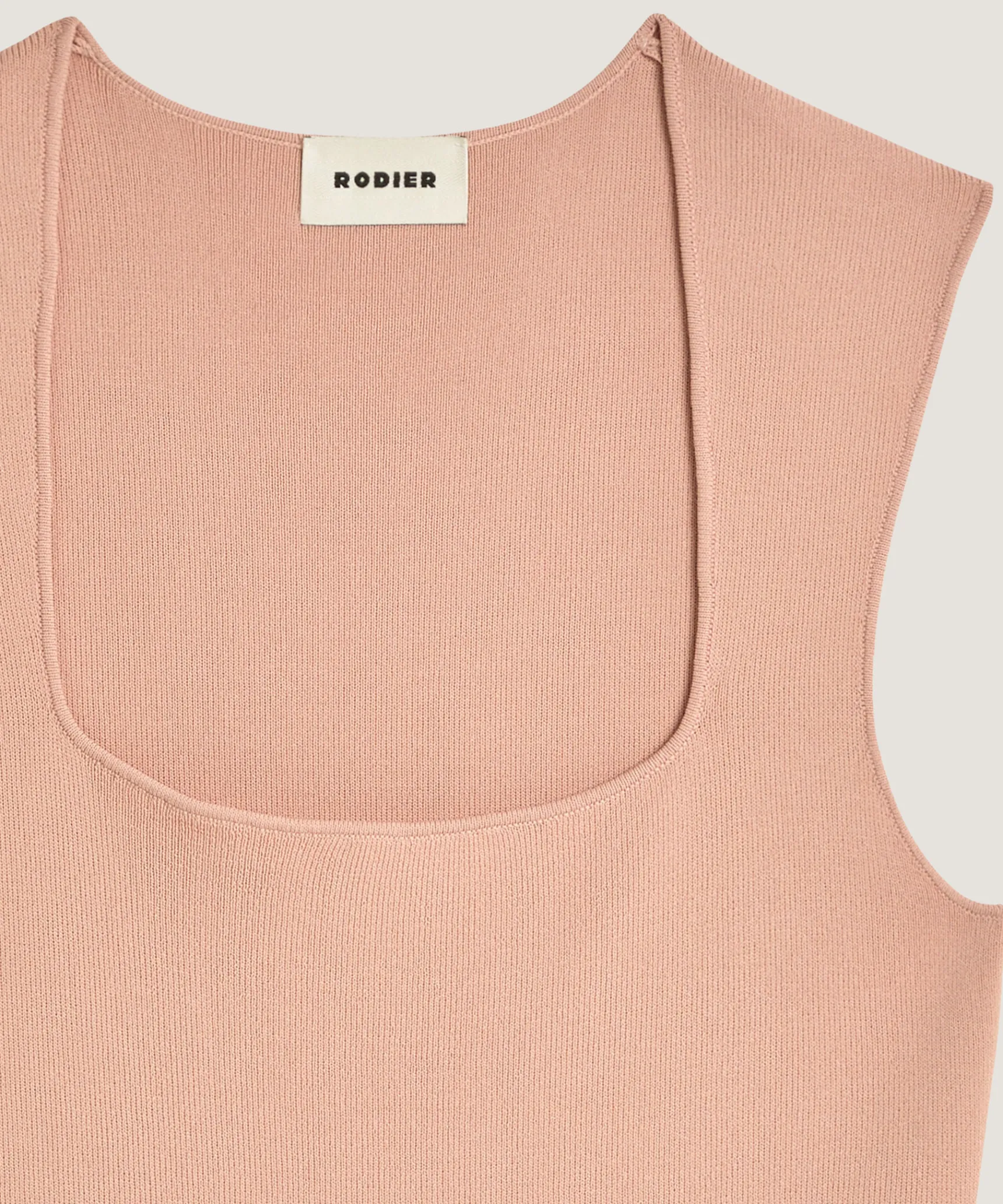 Clearance Rodier Débardeur brodé rose poudré