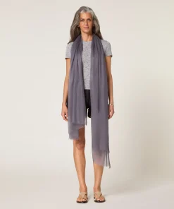 Best Rodier Echarpe fine en cachemire gris