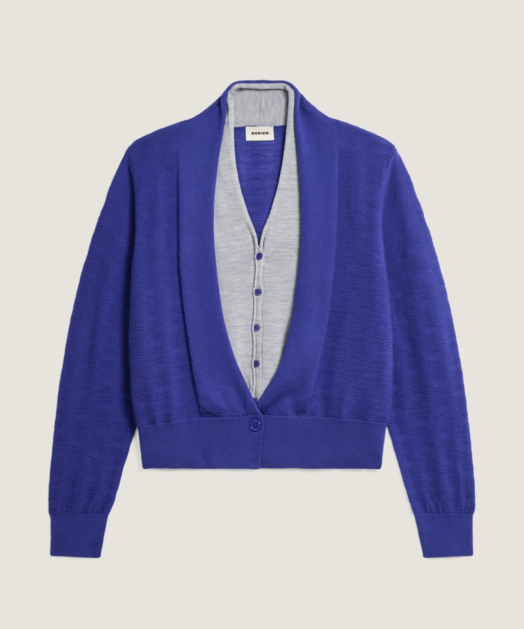 Online Rodier Gilet 2 en 1 en laine mérinos bleu outremer