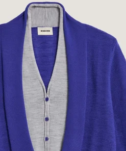 Online Rodier Gilet 2 en 1 en laine mérinos bleu outremer