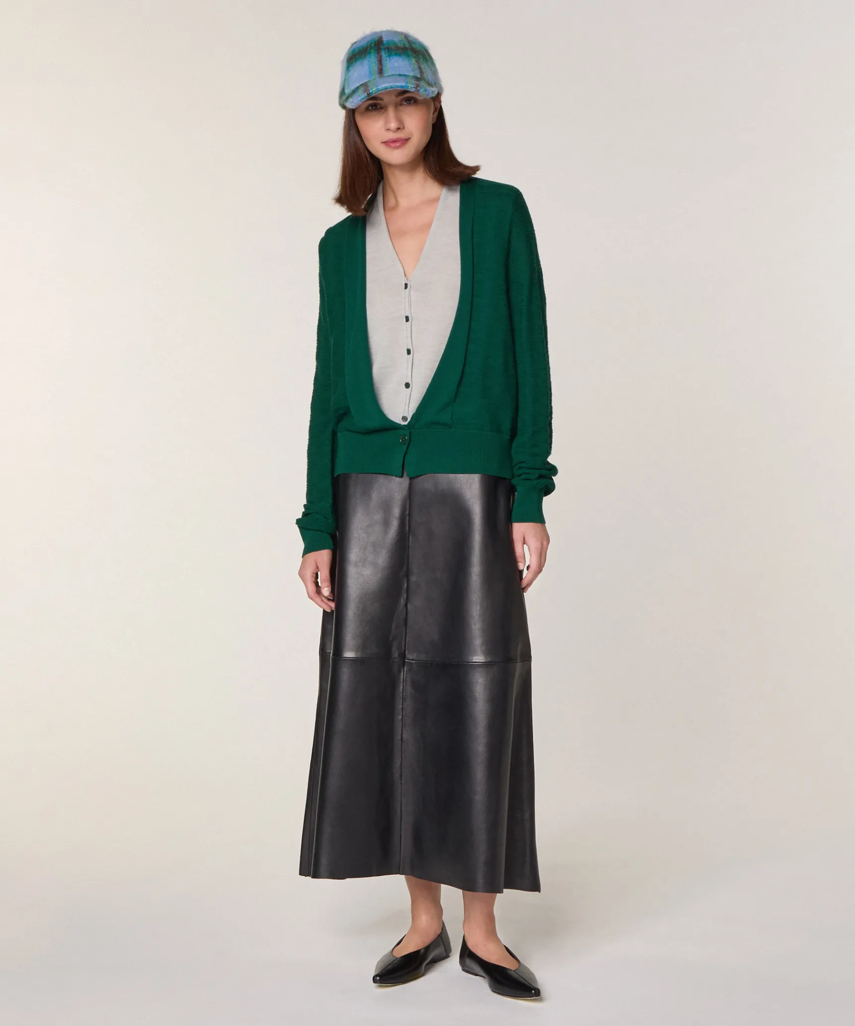 New Rodier Gilet 2 en 1 en laine mérinos vert anglais