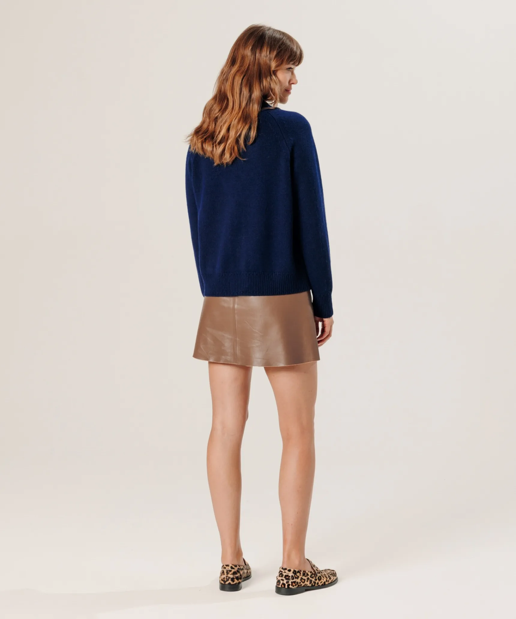 Outlet Rodier Gilet ajouré en cachemire bleu marine