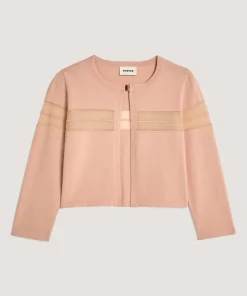 Clearance Rodier Gilet court rose poudré