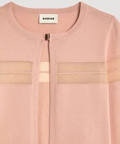 Clearance Rodier Gilet court rose poudré