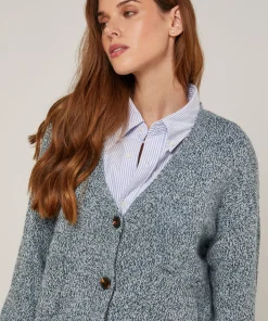 Sale Rodier Gilet court chiné bleu