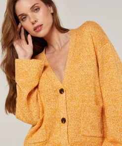Discount Rodier Gilet court chiné jaune