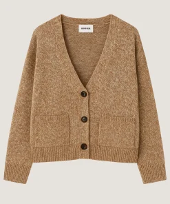 Sale Rodier Gilet court chiné marron