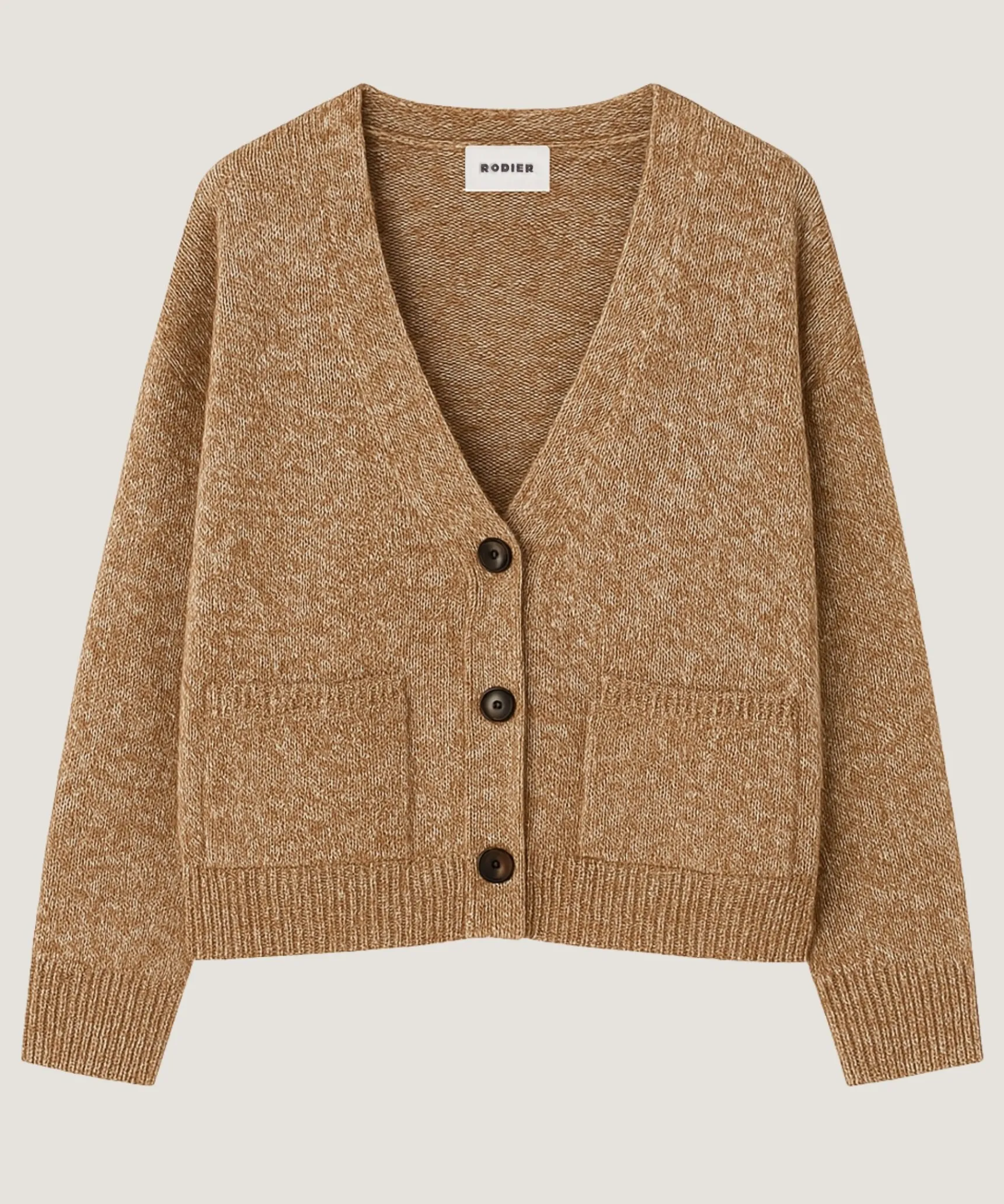 Sale Rodier Gilet court chiné marron