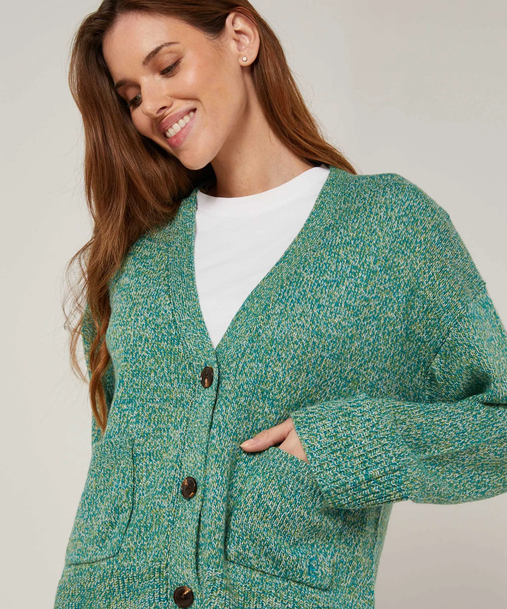 Rodier Gilet court chiné vert