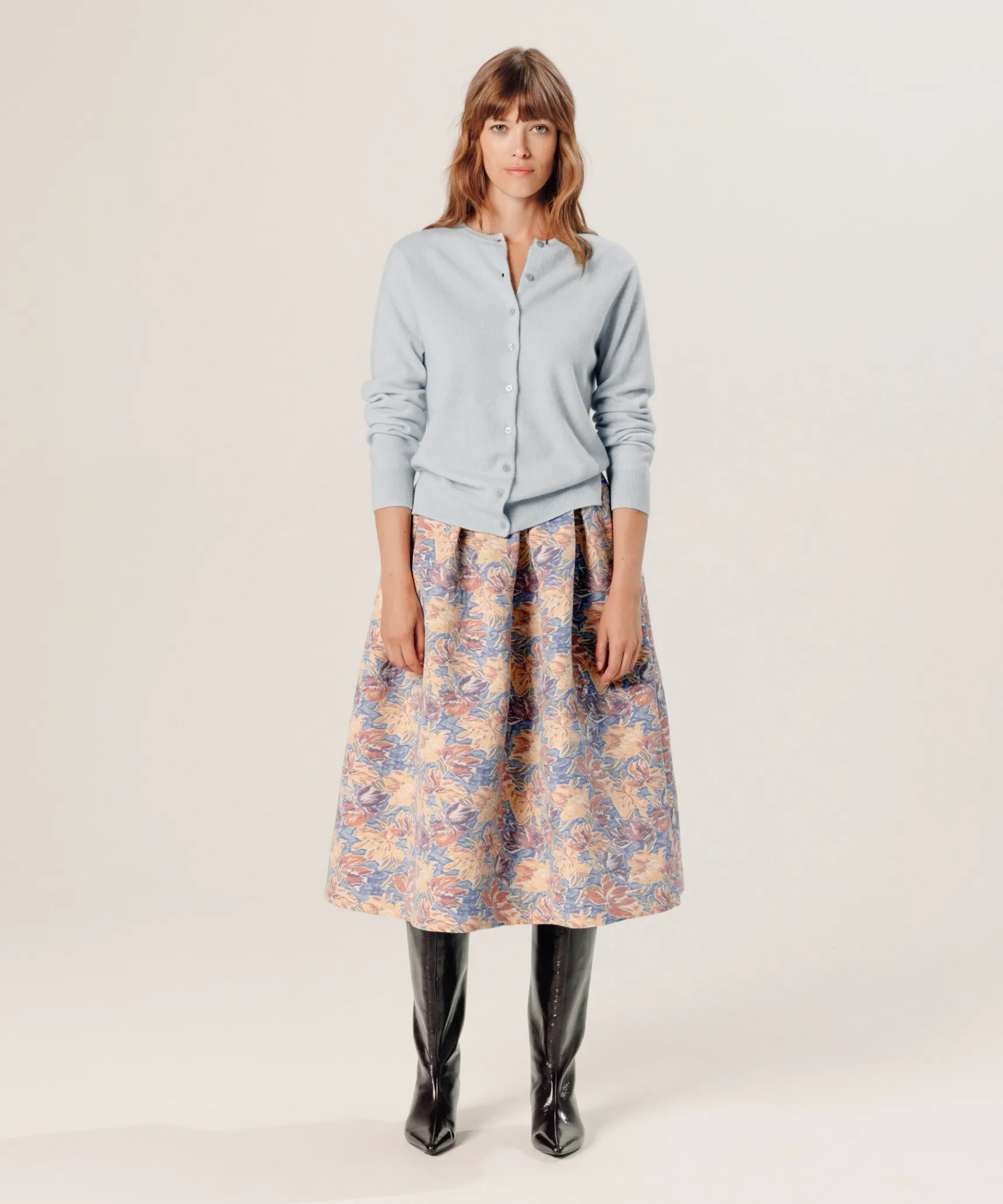 Online Rodier Gilet en cachemire bleu ciel