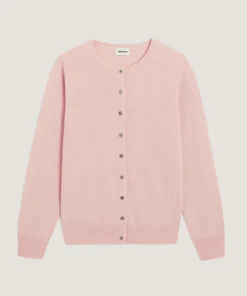Best Rodier Gilet en cachemire rose poudre