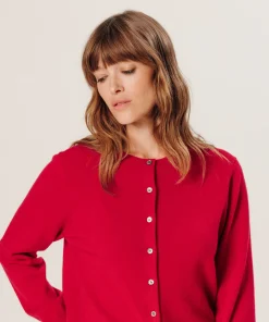 Rodier Gilet en cachemire rouge
