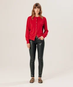 Rodier Gilet en cachemire rouge