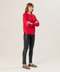 Rodier Gilet en cachemire rouge
