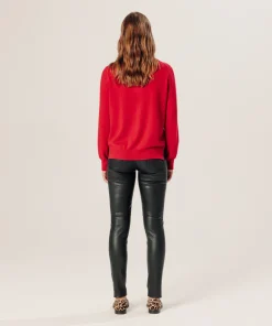 Rodier Gilet en cachemire rouge