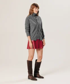 Rodier Gilet en cachemire gris moyen