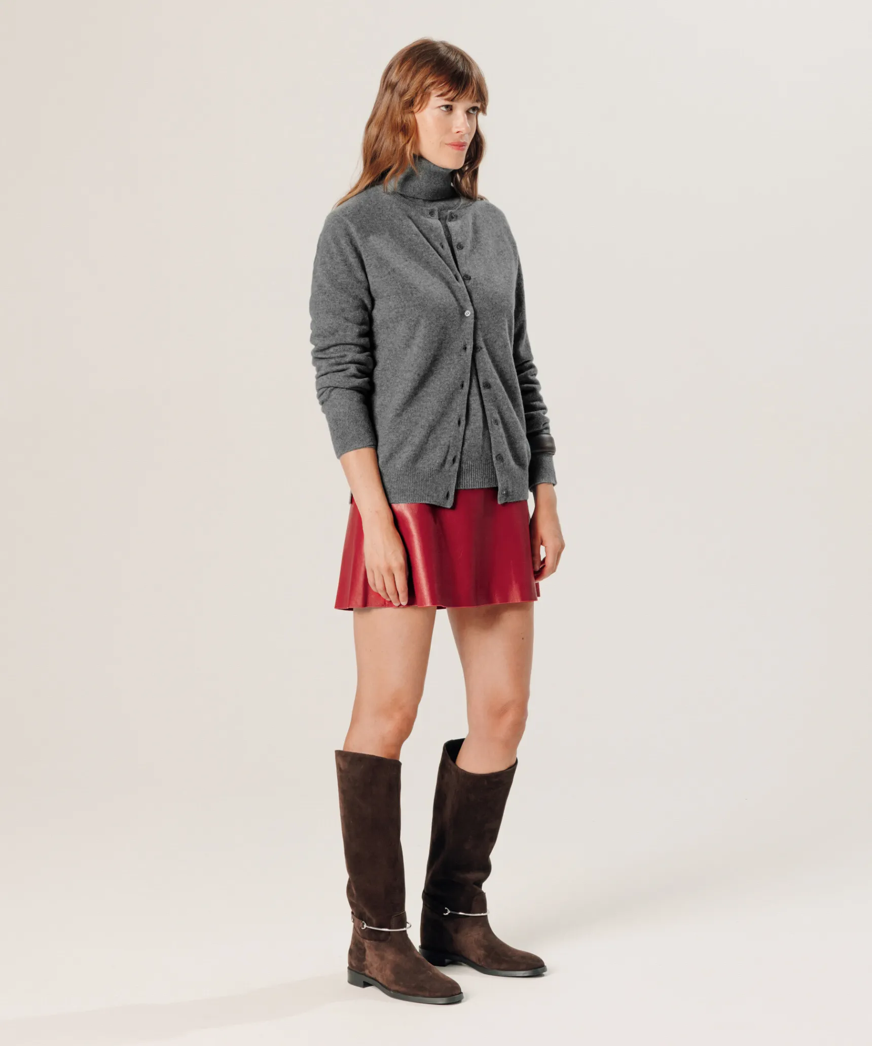 Rodier Gilet en cachemire gris moyen