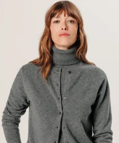 Rodier Gilet en cachemire gris moyen