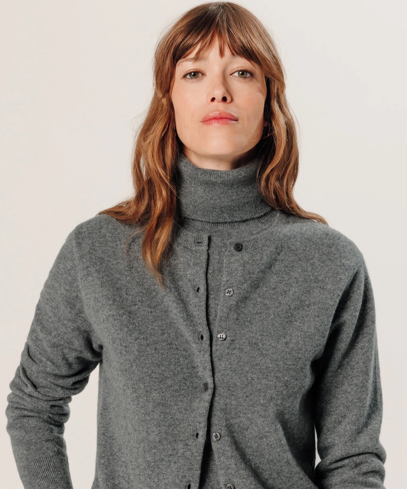 Rodier Gilet en cachemire gris moyen
