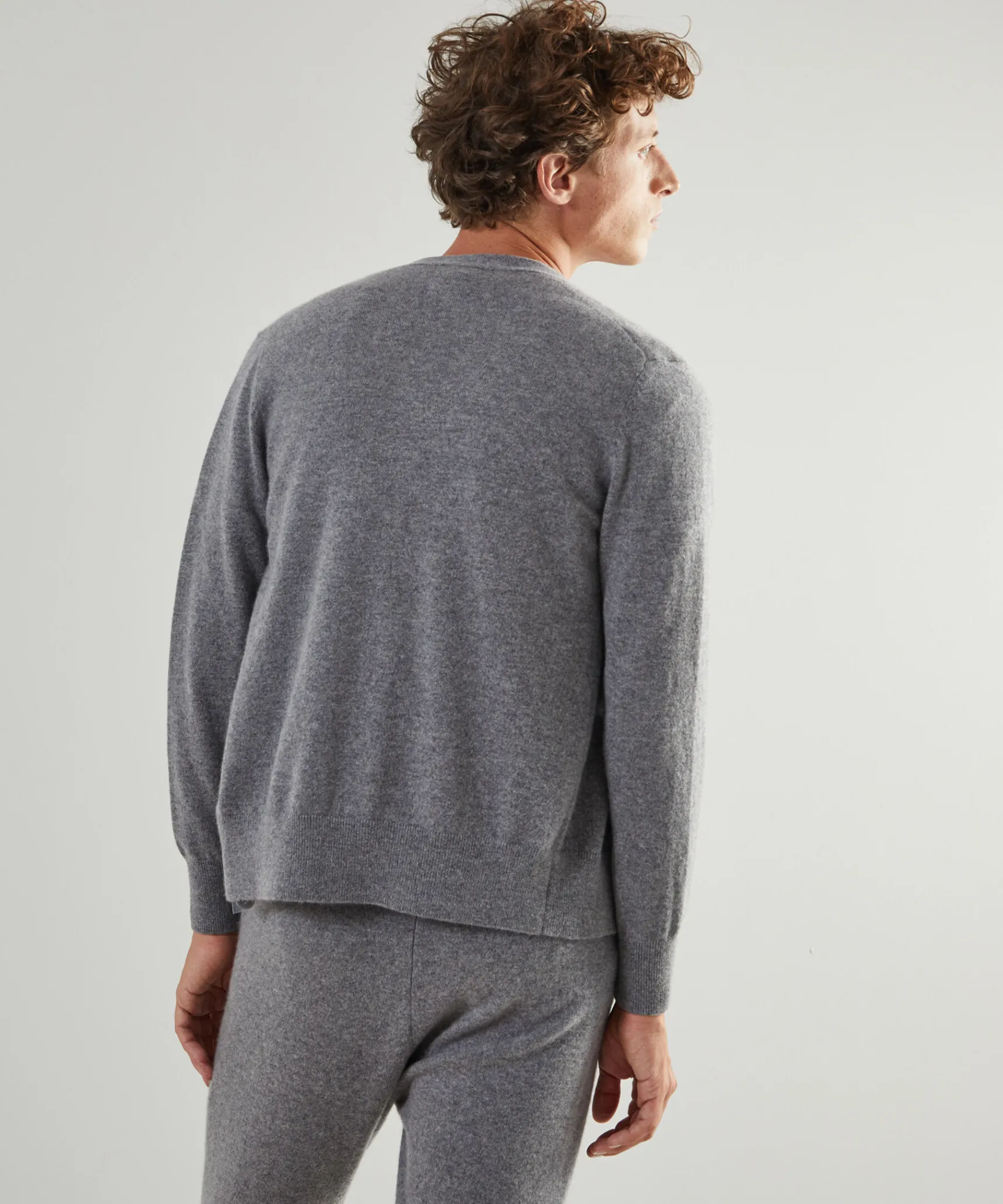 Hot Rodier Gilet en cachemire 2 fils gris moyen