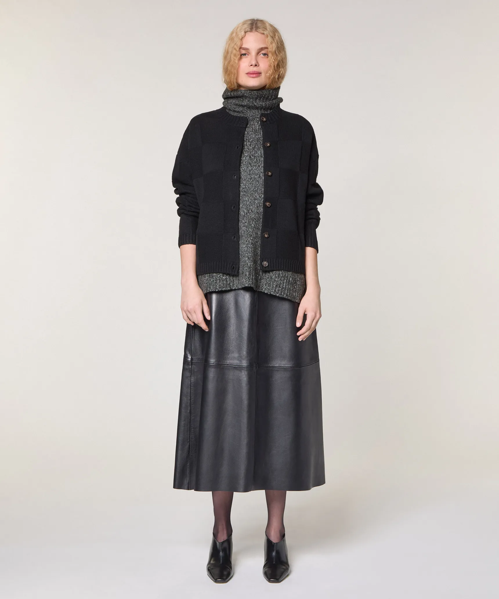 New Rodier Gilet en laine fantaisie noir