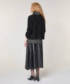 New Rodier Gilet en laine fantaisie noir