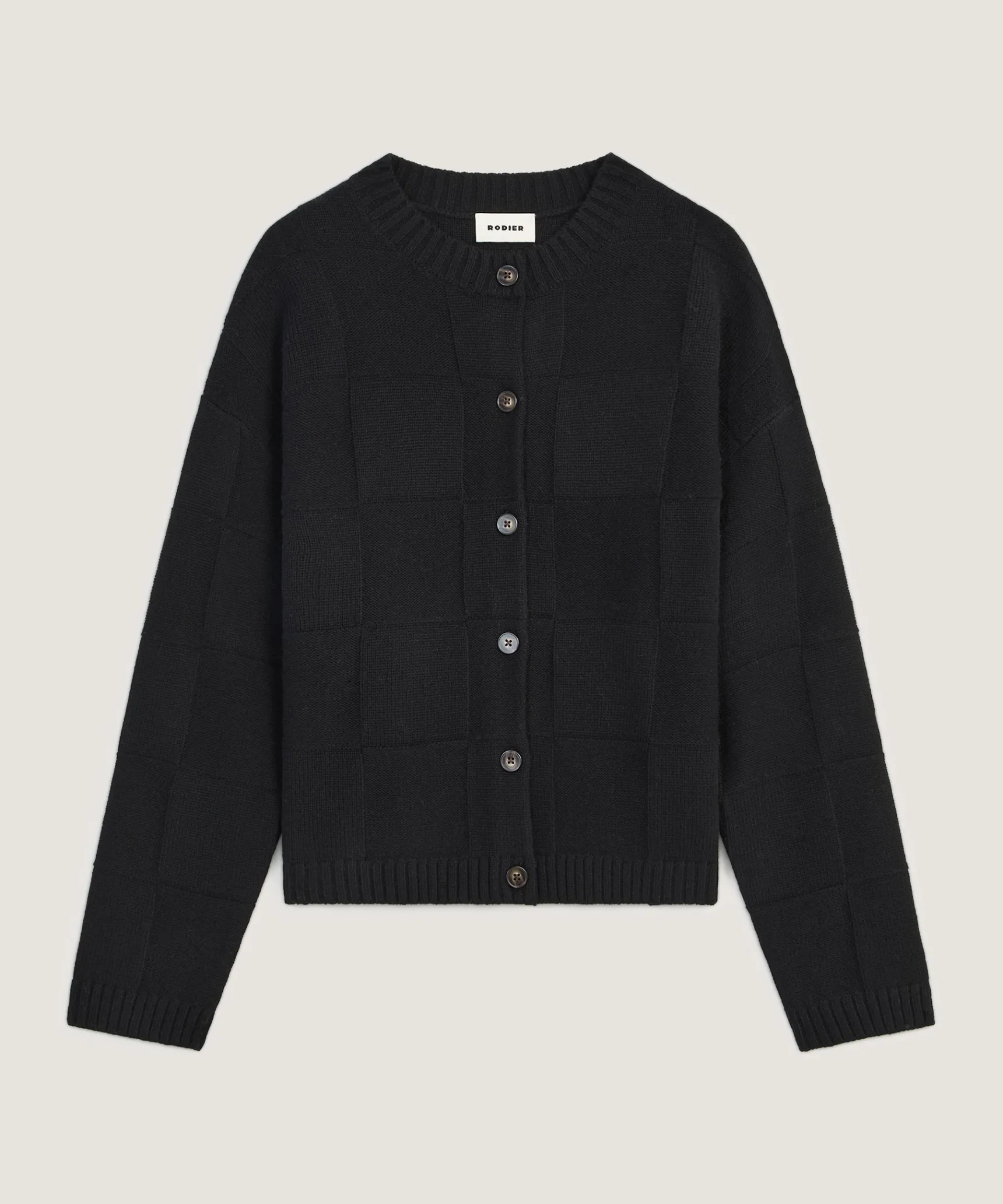 New Rodier Gilet en laine fantaisie noir