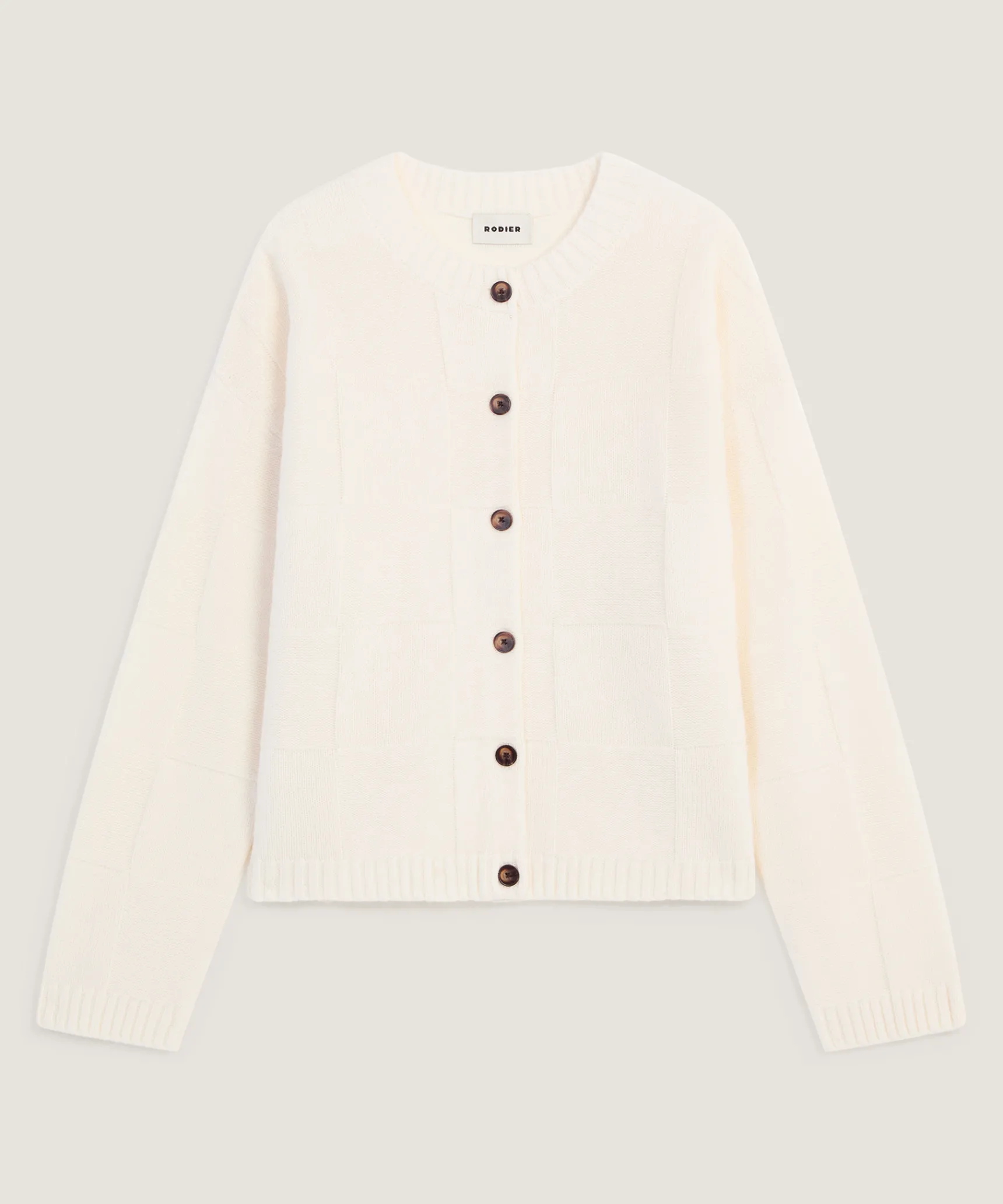 Clearance Rodier Gilet en laine fantaisie blanc écru