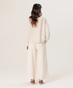 Discount Rodier Gilet fantaisie en cachemire blanc écru