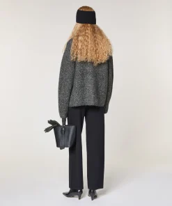 Sale Rodier Gilet oversize grosse maille gris chiné