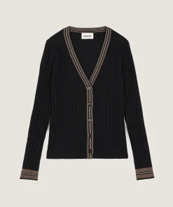 Online Rodier Gilet torsades noir
