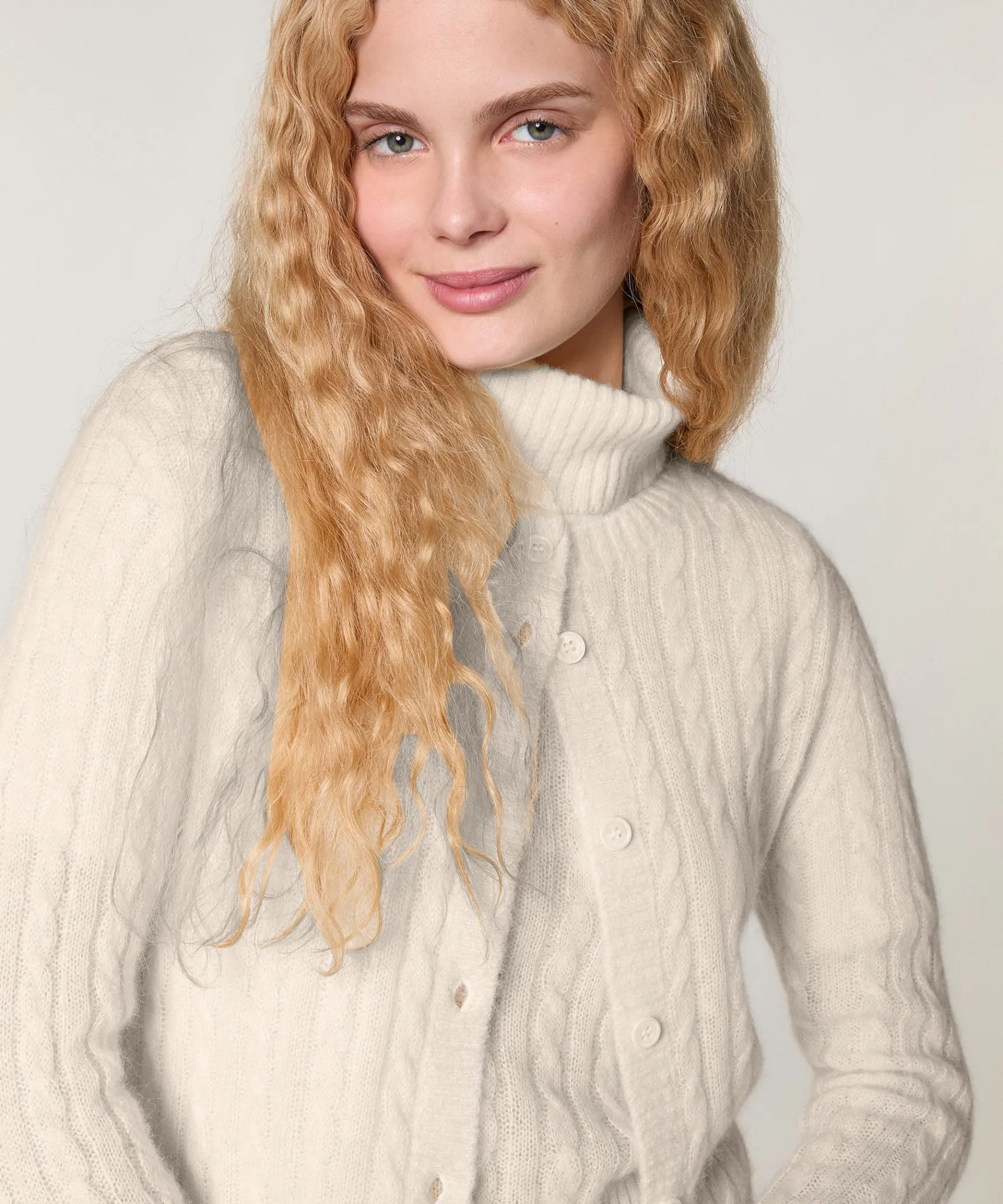 Discount Rodier Gilet torsades en alpaga blanc écru
