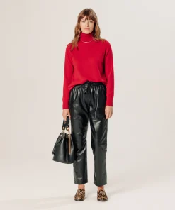 Online Rodier Jogging en cuir noir