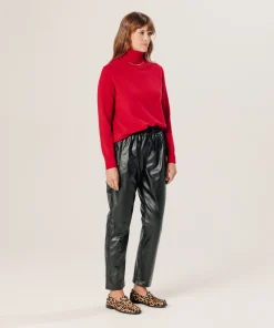 Online Rodier Jogging en cuir noir