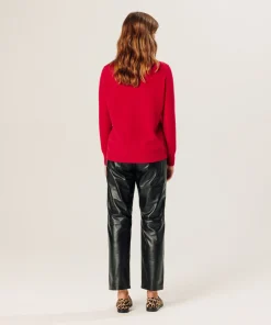 Online Rodier Jogging en cuir noir