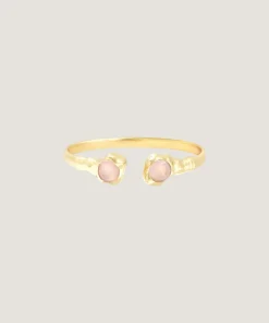 Outlet Rodier Jonc toi & moi quartz rose DEAR CHARLOTTE X jaune or