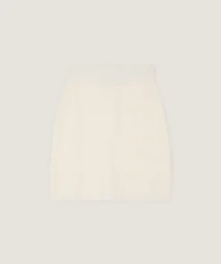 Clearance Rodier Jupe courte en maille blanc écru
