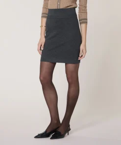 Online Rodier Jupe courte en maille gris foncé