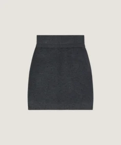 Online Rodier Jupe courte en maille gris foncé