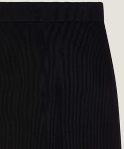 Rodier Jupe longue en maille noir