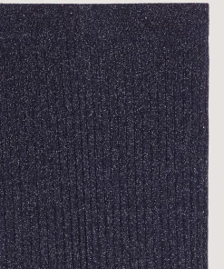 Clearance Rodier Jupe longue en maille lurex bleu marine
